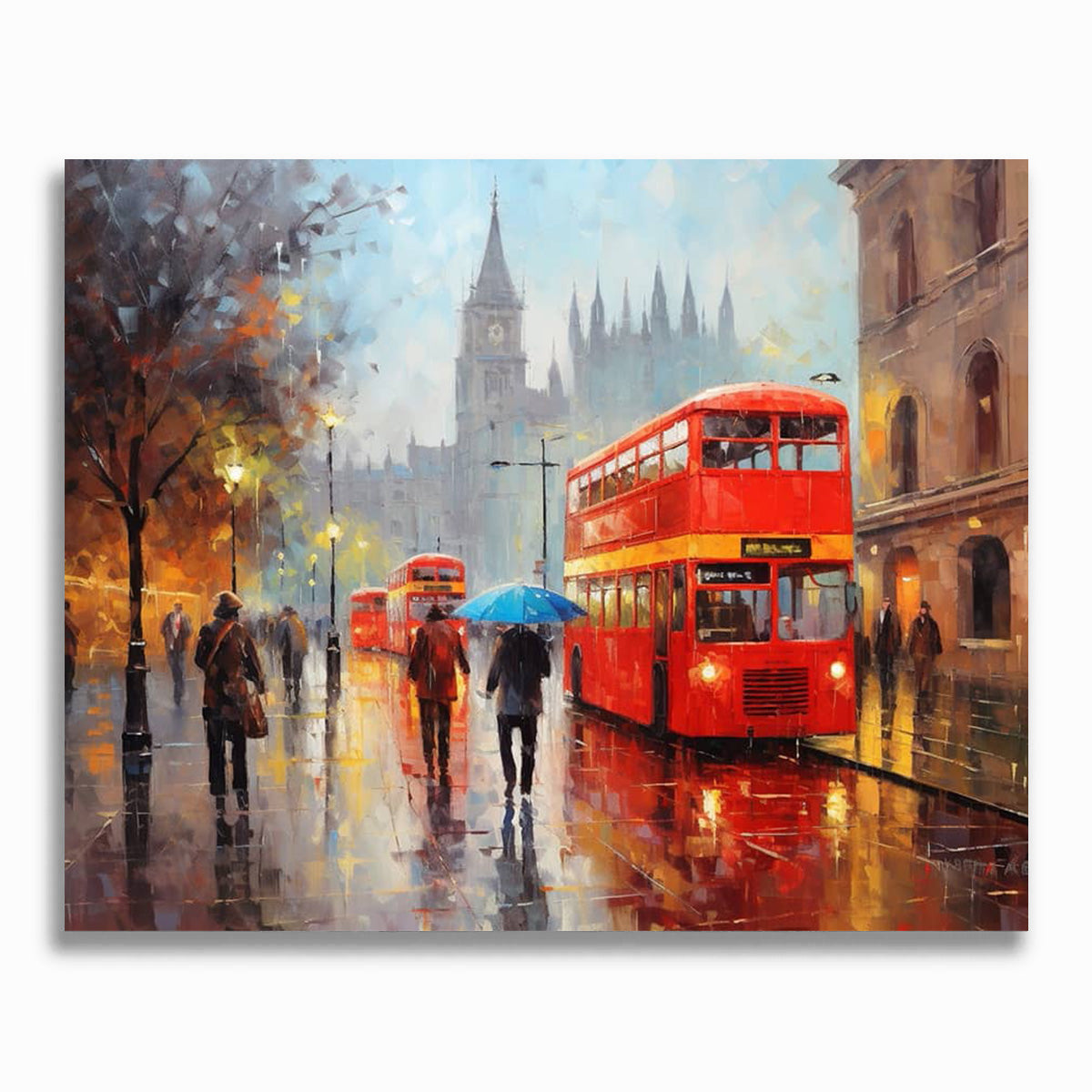 London, Regen - Malen nach Zahlen