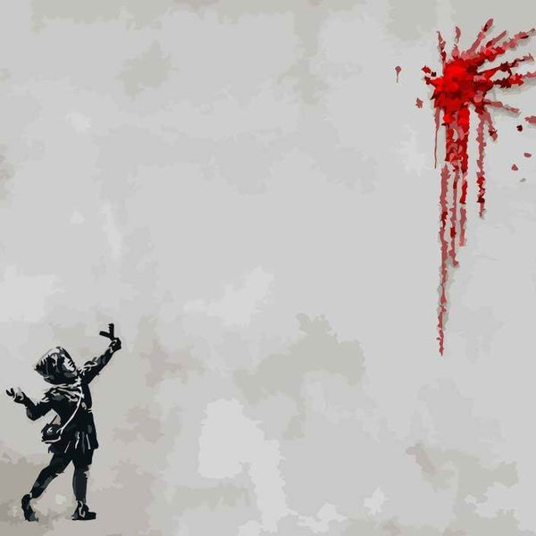 Mädchen mit Kutschi, Banksy - Banksy