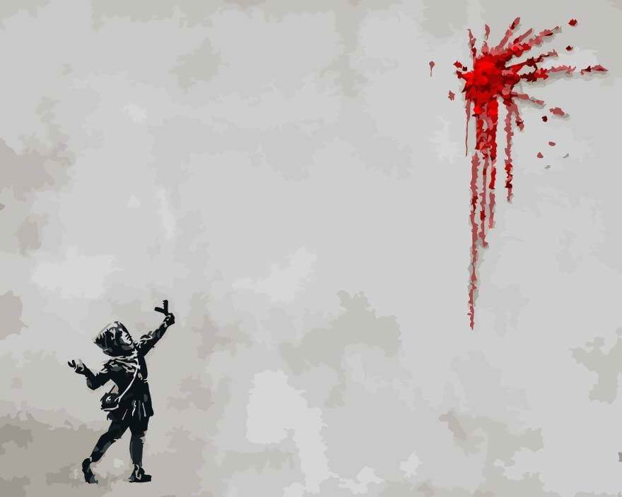 Mädchen mit Kutschi, Banksy - Banksy