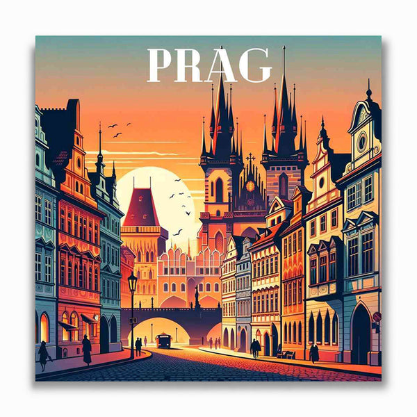 Malen nach Zahlen - Abenddämmerung in Prag