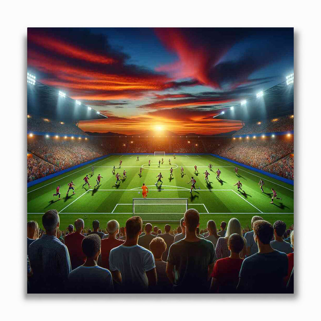 Malen nach Zahlen - Abendglühen im Stadion