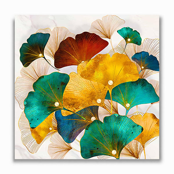 Malen nach Zahlen - Abstrakte Ginkgo Blätter