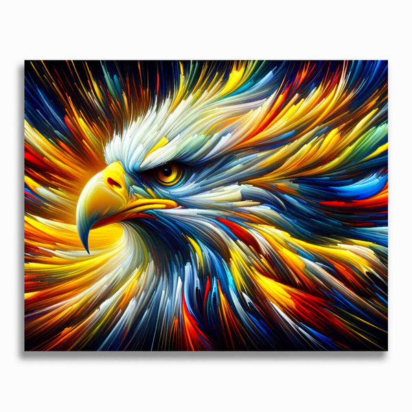 Malen nach Zahlen - Adler, abstraktund bunt
