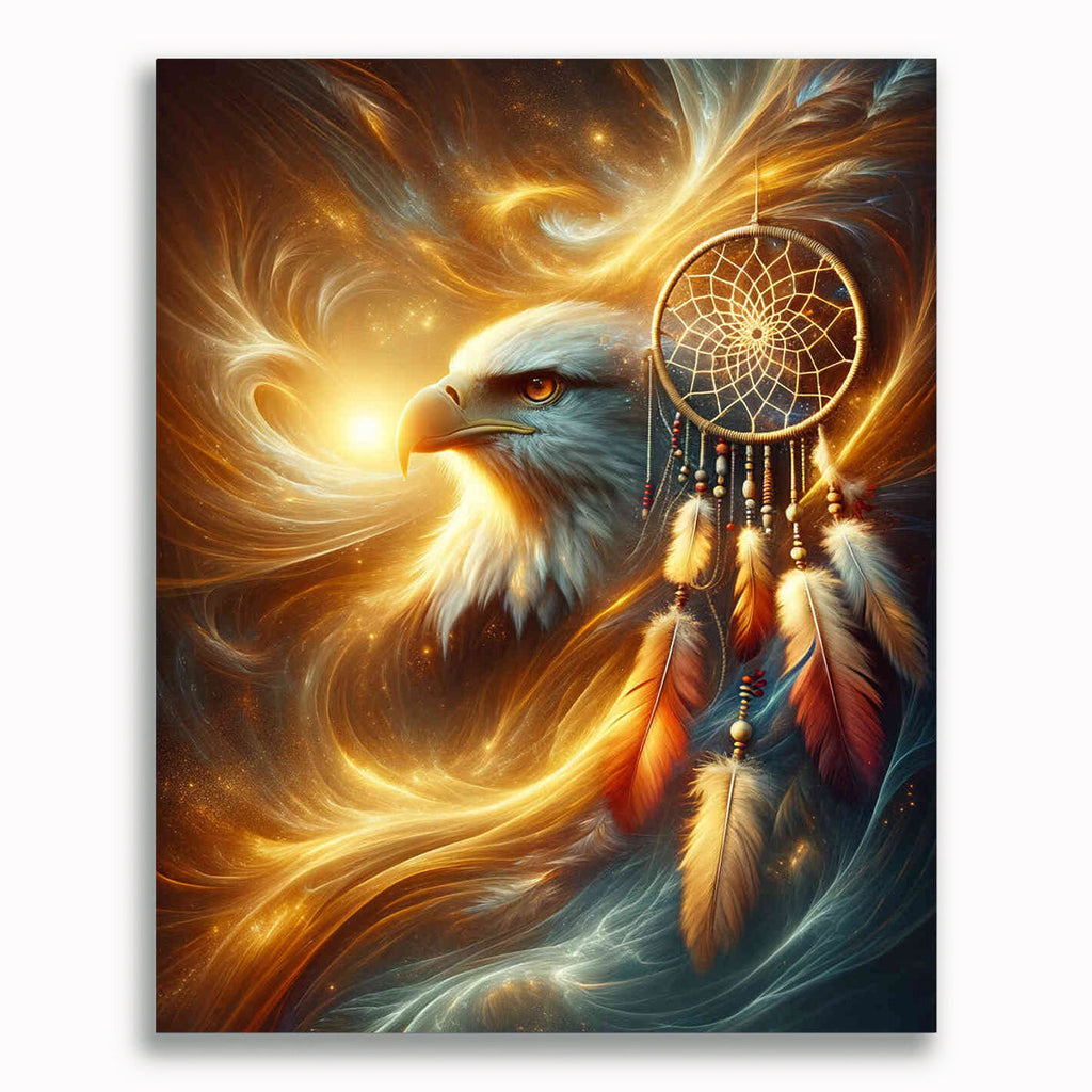 Malen nach Zahlen - Adler Traumfänger