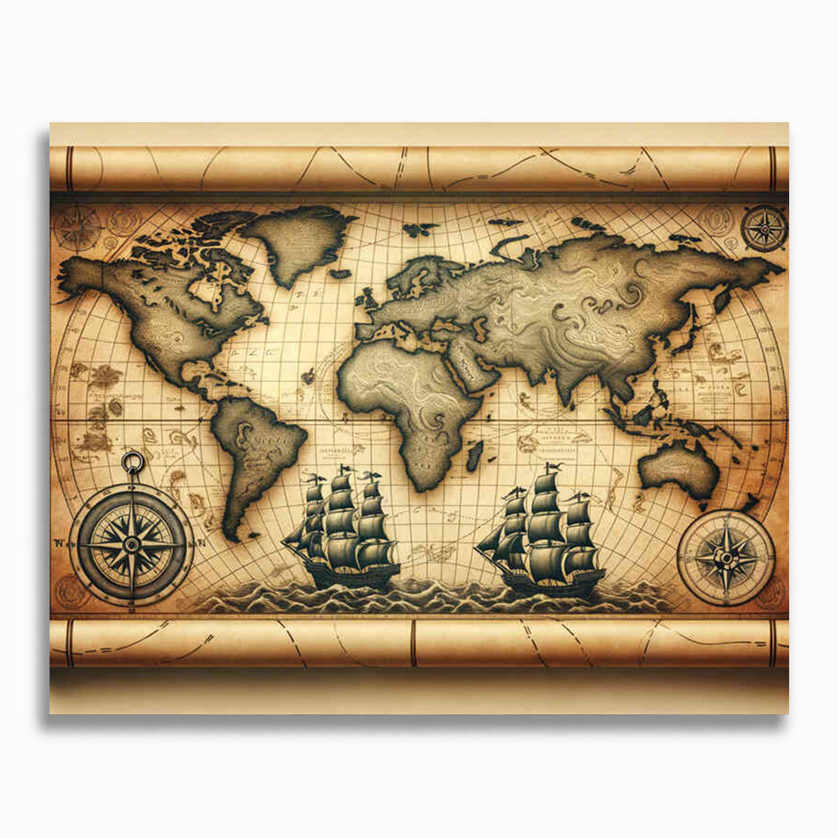 Malen nach Zahlen - Alte Weltenmeere