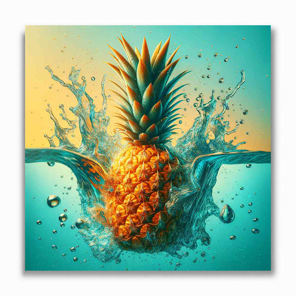 Malen nach Zahlen - Ananas umgeben von Wasser