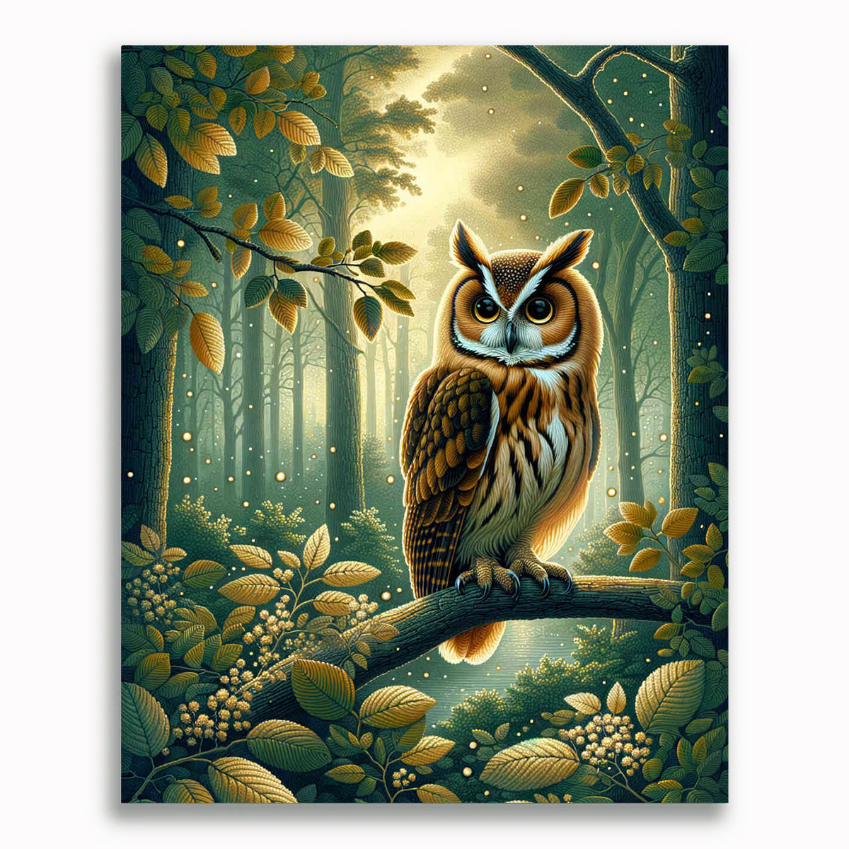 Malen nach Zahlen - Aufgeweckte Eule