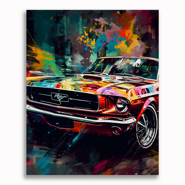 Malen nach Zahlen - Auto Farbenfroh