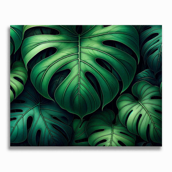 Malen nach Zahlen - Blätter Monstera Deliciosa
