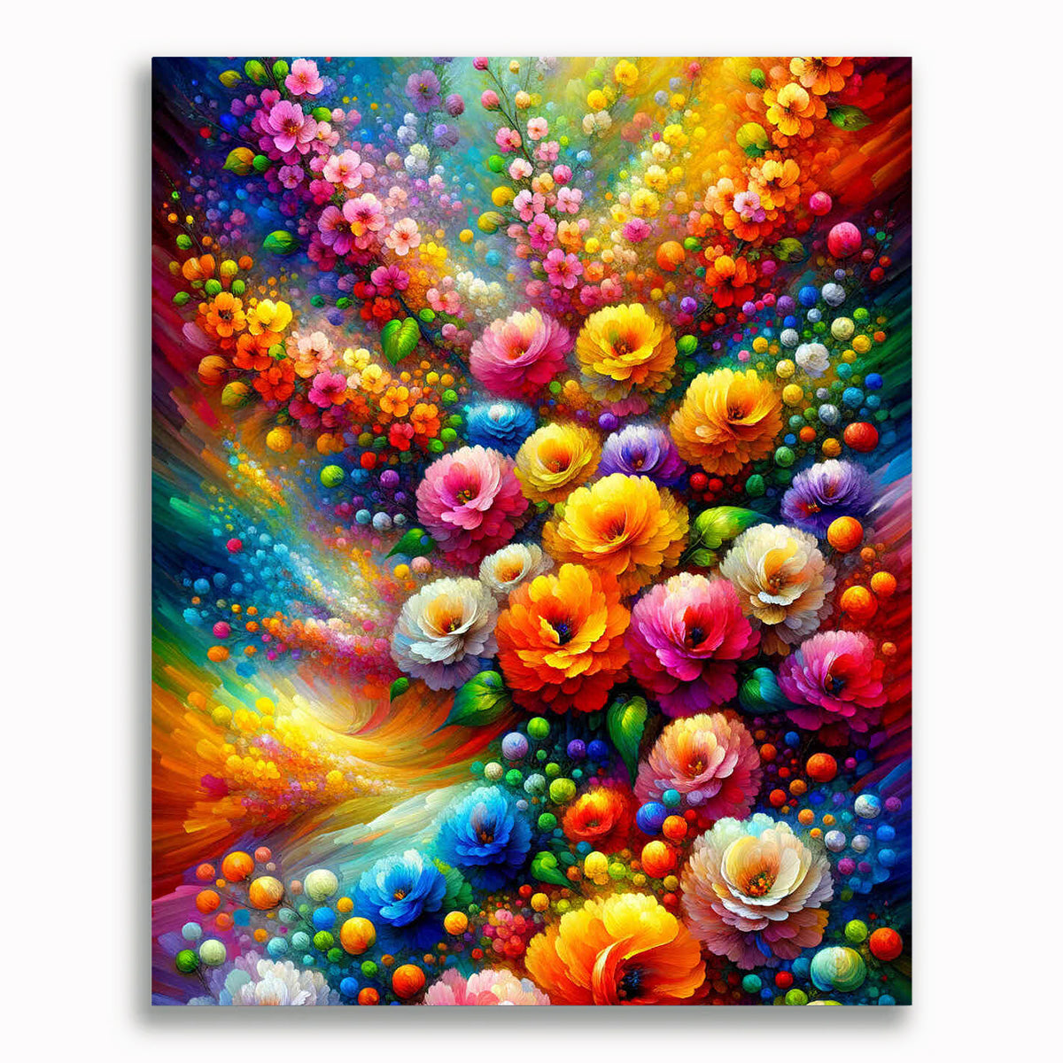 Malen nach Zahlen - Blumenimpression