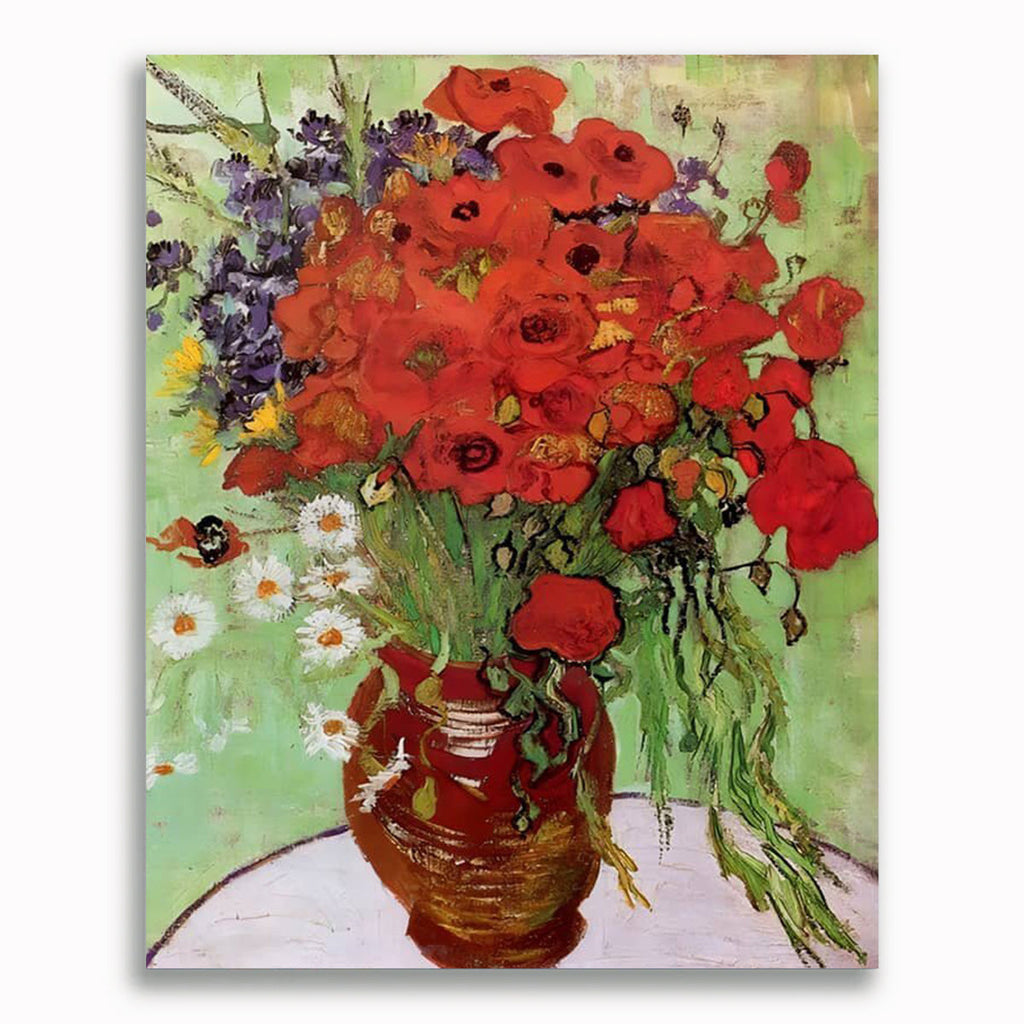 Malen nach Zahlen - Blumenstrauß Gemälde