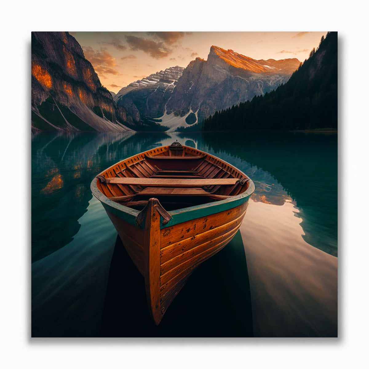 Malen nach Zahlen - Bootsfahrt im Bergparadies