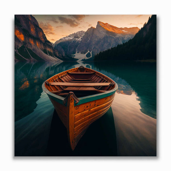 Malen nach Zahlen - Bootsfahrt im Bergparadies