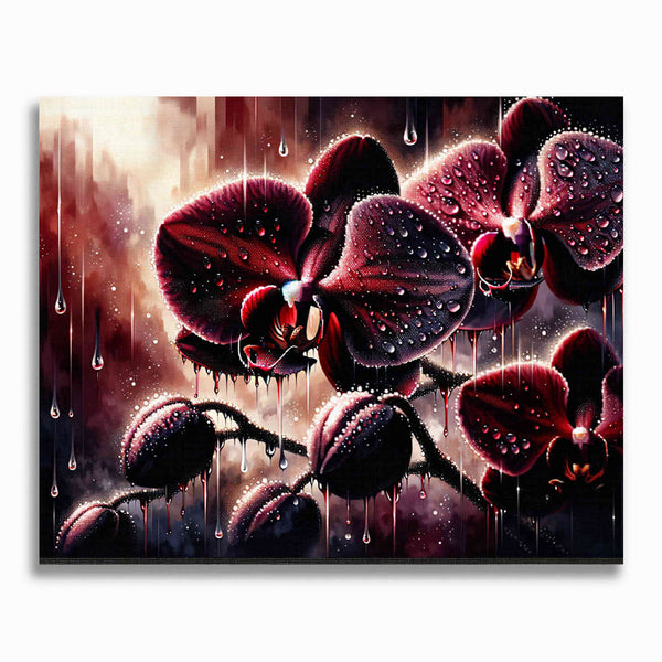 Malen nach Zahlen - Bordeaux Orchidee