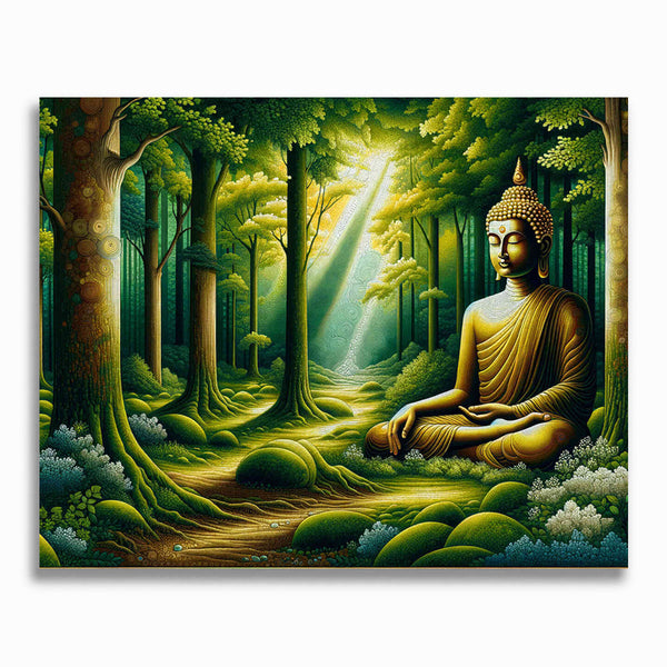 Malen nach Zahlen - Buddha im Wald