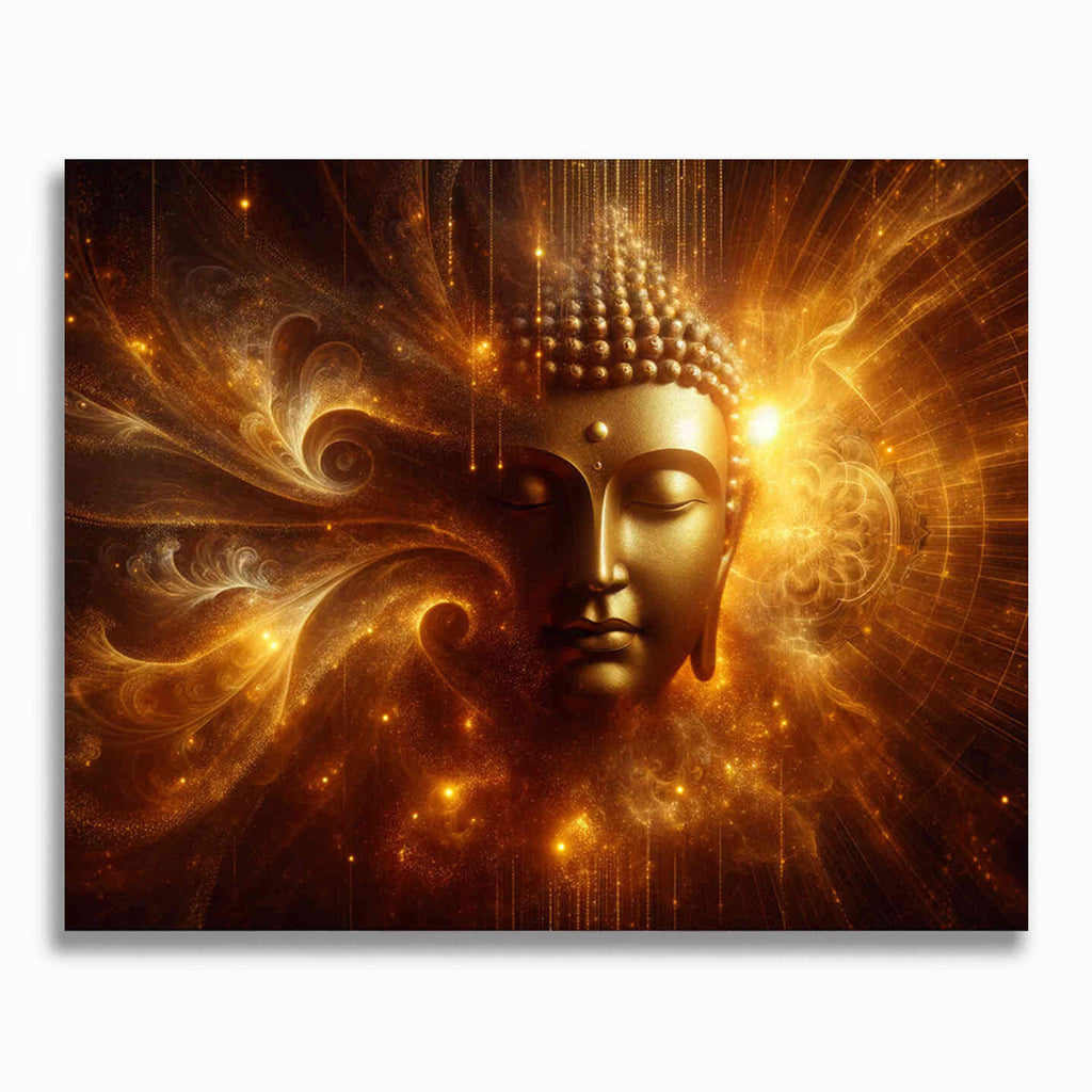 Malen nach Zahlen - Buddha mit Lichtschein