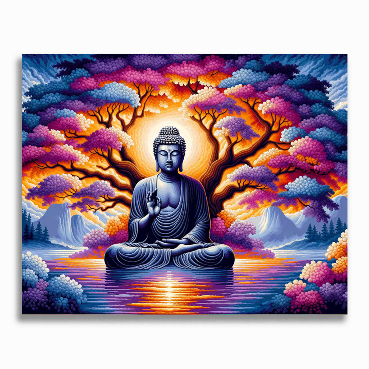 Malen nach Zahlen - Buddha und Baum
