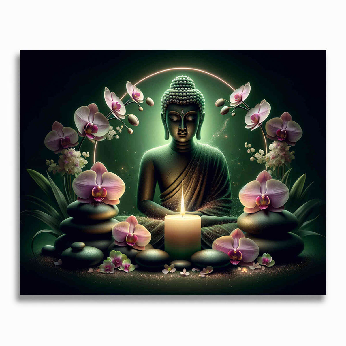 Malen nach Zahlen - Buddha und Kerzen