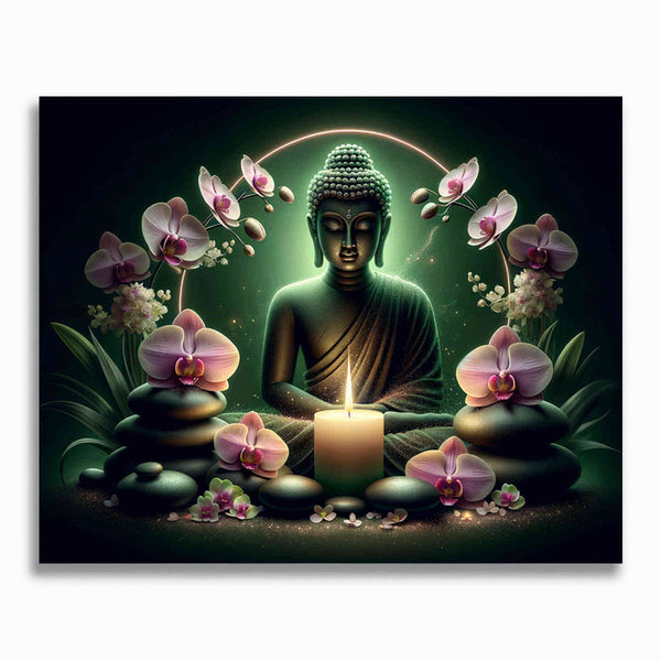 Malen nach Zahlen - Buddha und Kerzen