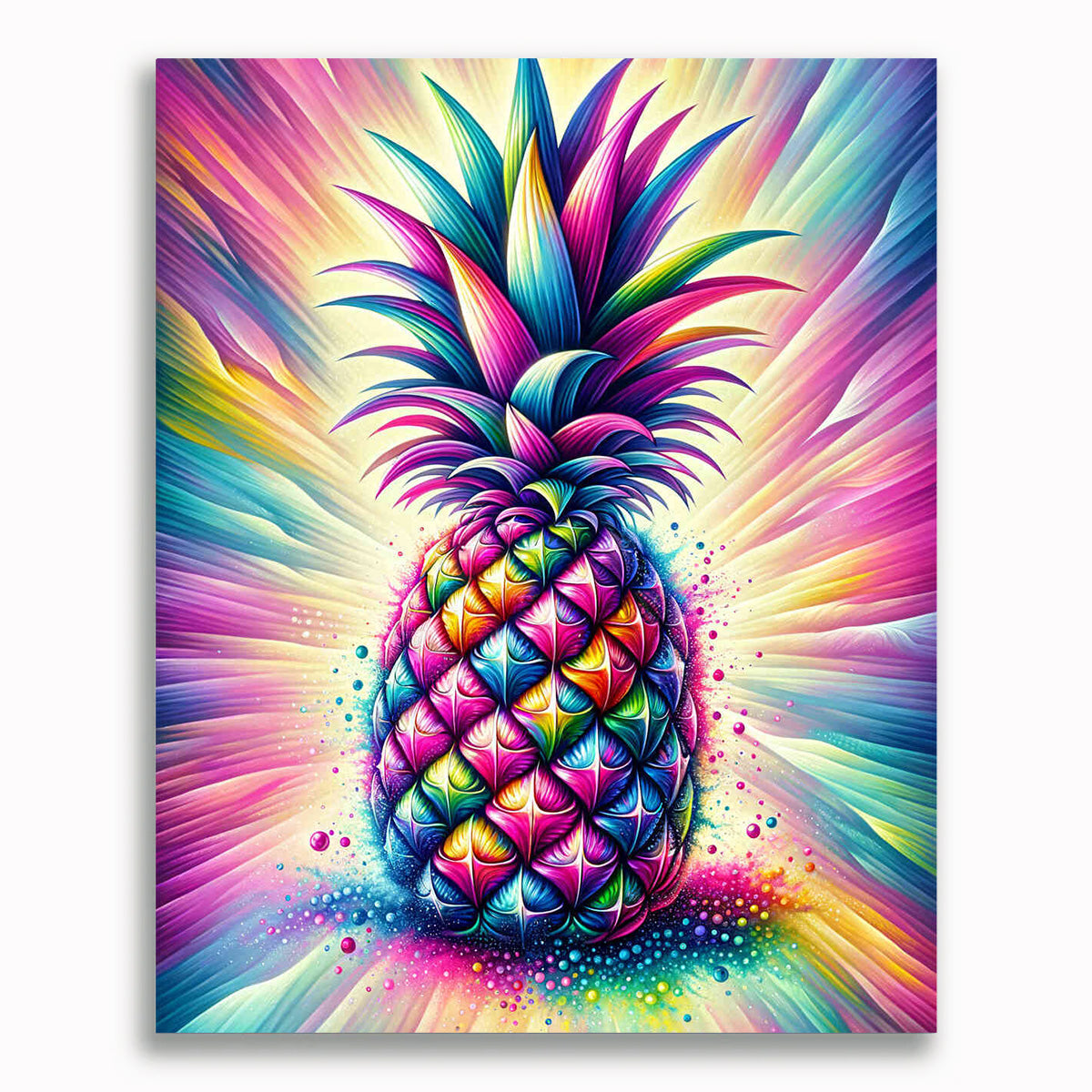 Malen nach Zahlen - Bunte Ananas