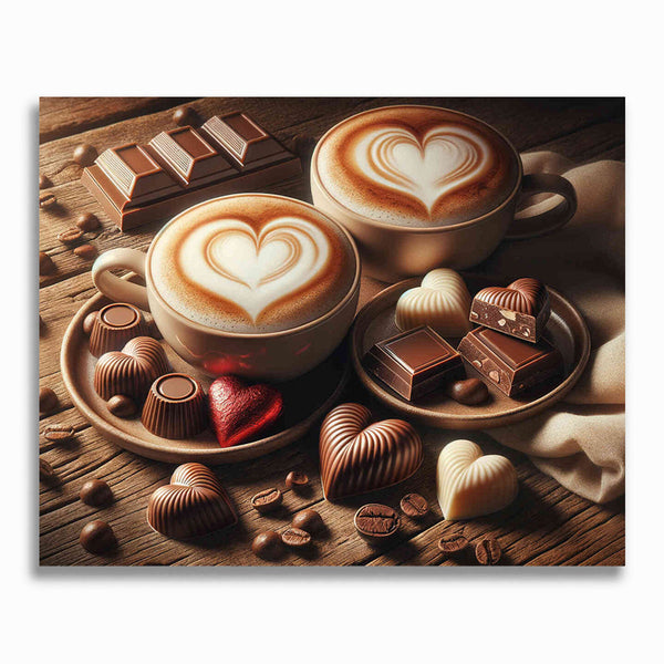 Malen nach Zahlen - Cappuchino für Zwei