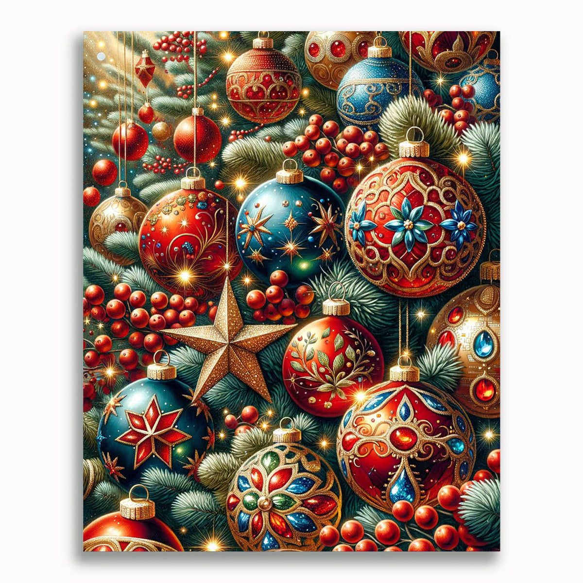 Malen nach Zahlen - Christbaumschmuck