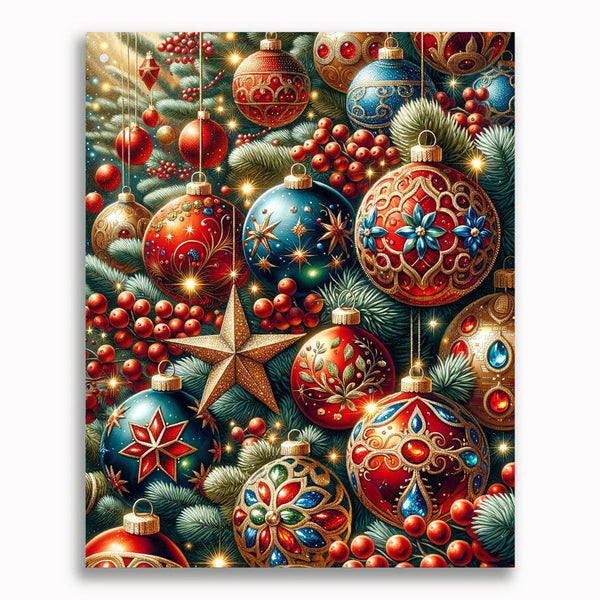 Malen nach Zahlen - Christbaumschmuck