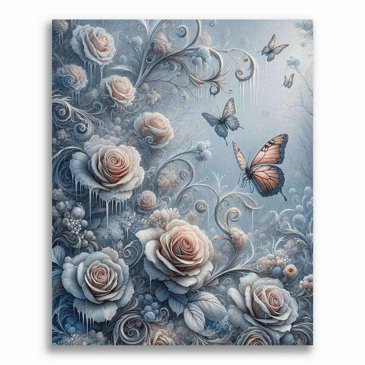 Malen nach Zahlen - Eis Rosen