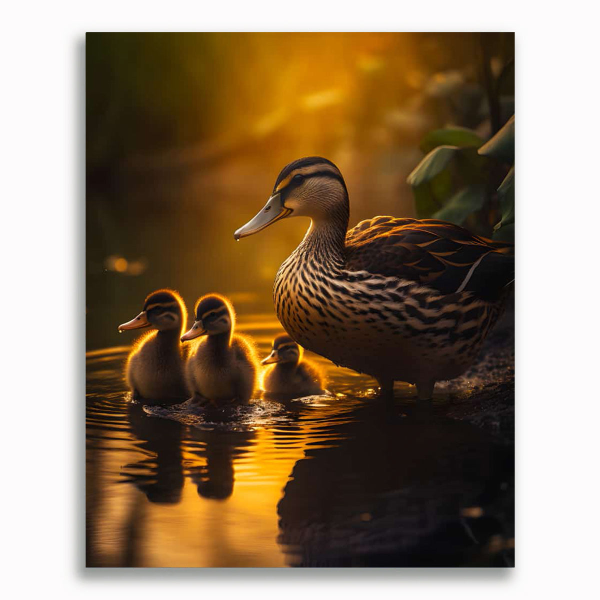Malen nach Zahlen - Enten goldene Stunde