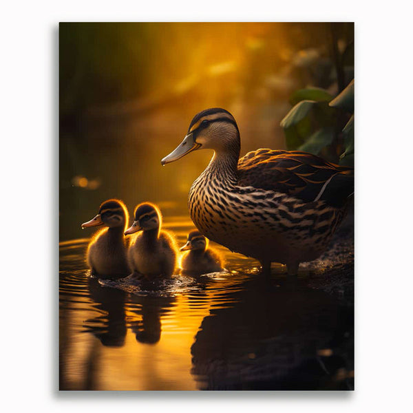 Malen nach Zahlen - Enten goldene Stunde