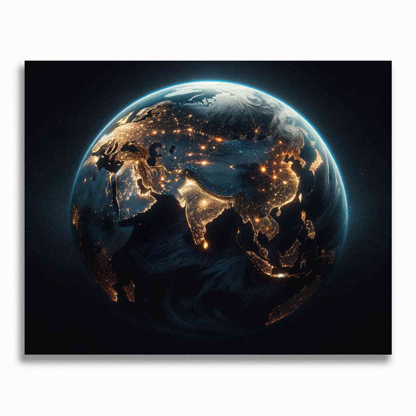 Malen nach Zahlen - Erleuchteter Planet