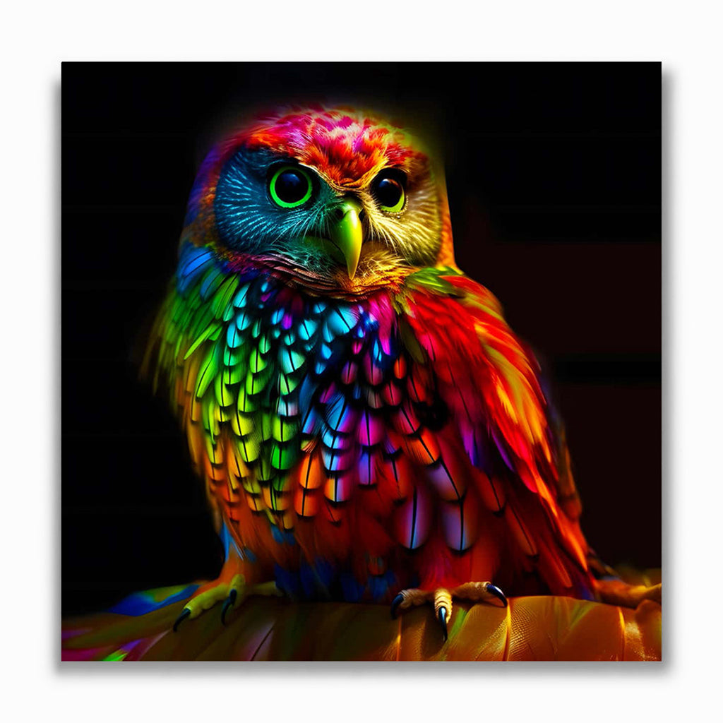 Malen nach Zahlen - Eule Frontal bei Nacht