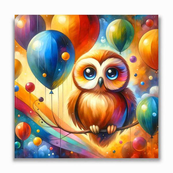 Malen nach Zahlen - Eulen Luftballons