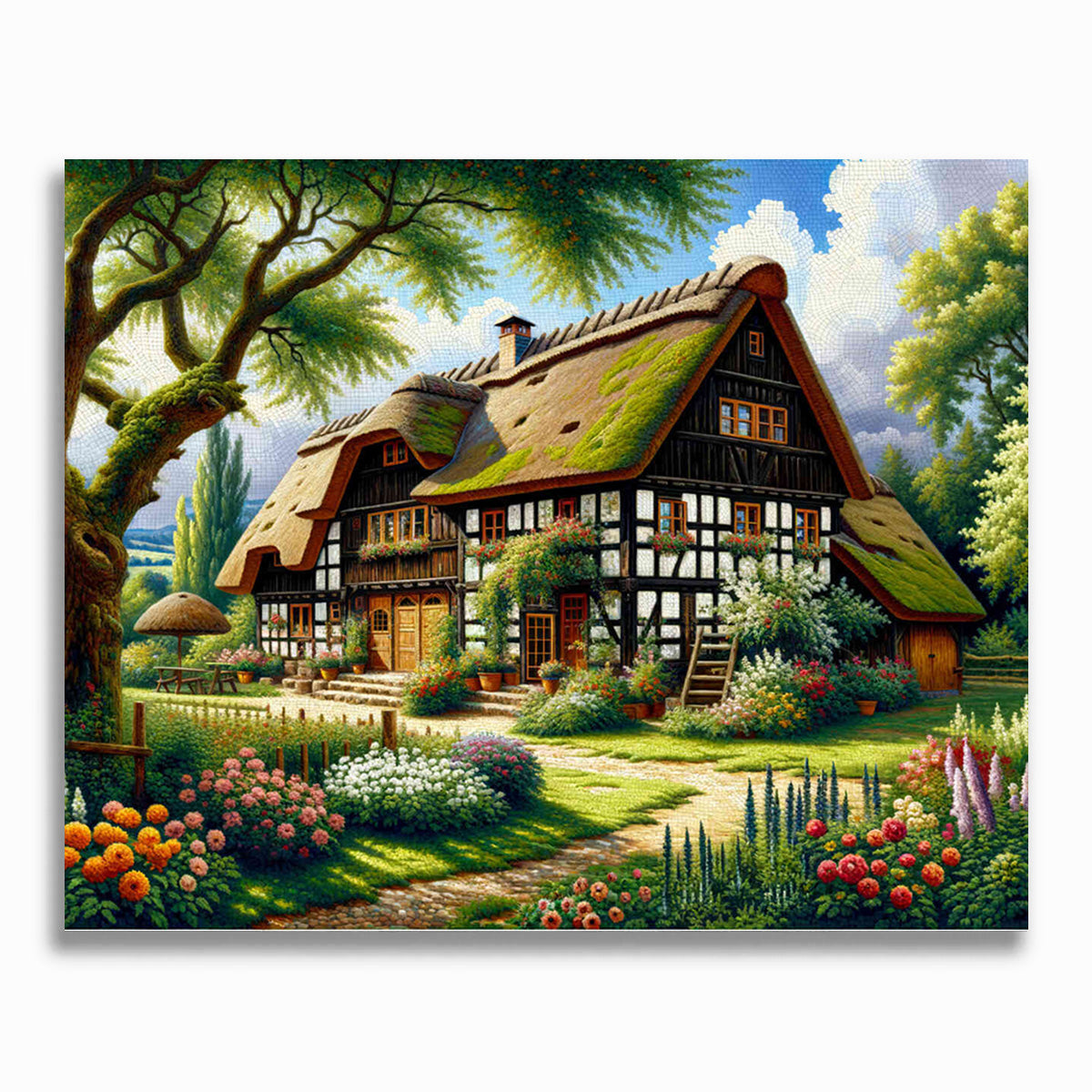 Malen nach Zahlen - Fachwerkhof