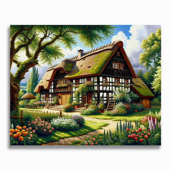 Malen nach Zahlen - Fachwerkhof