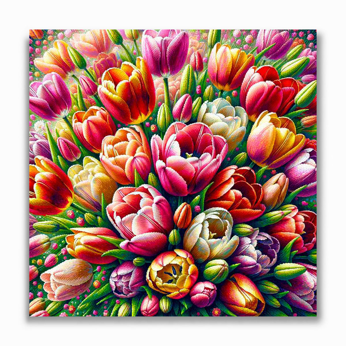 Malen nach Zahlen - Fantastischer Tulpenstrauß