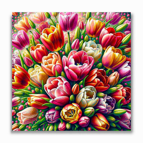 Malen nach Zahlen - Fantastischer Tulpenstrauß