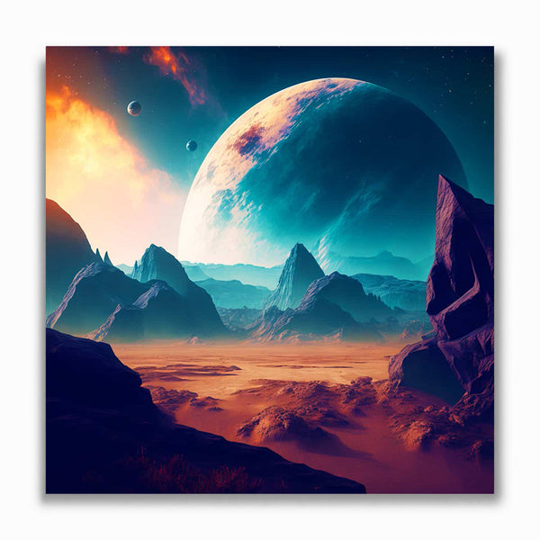 Malen nach Zahlen - Fantasylandschaft Blue