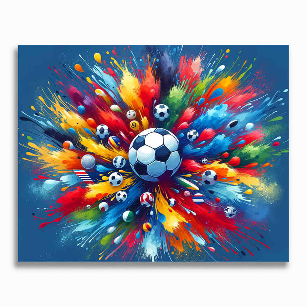 Malen nach Zahlen - Farbenexplosion am Spielfeldrand