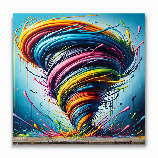 Malen nach Zahlen - Farbenwirbel der Leidenschaft Banksystil