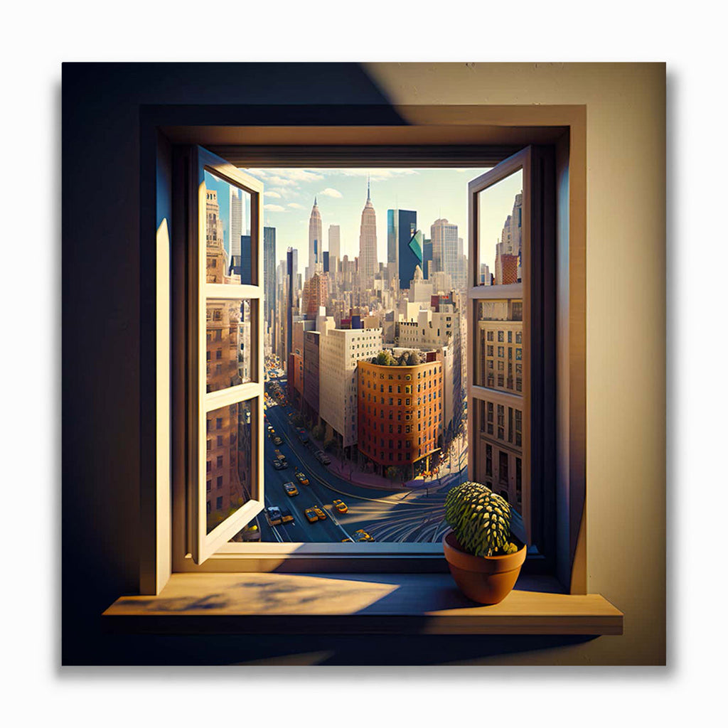 Malen nach Zahlen - Fenster zur Stadt