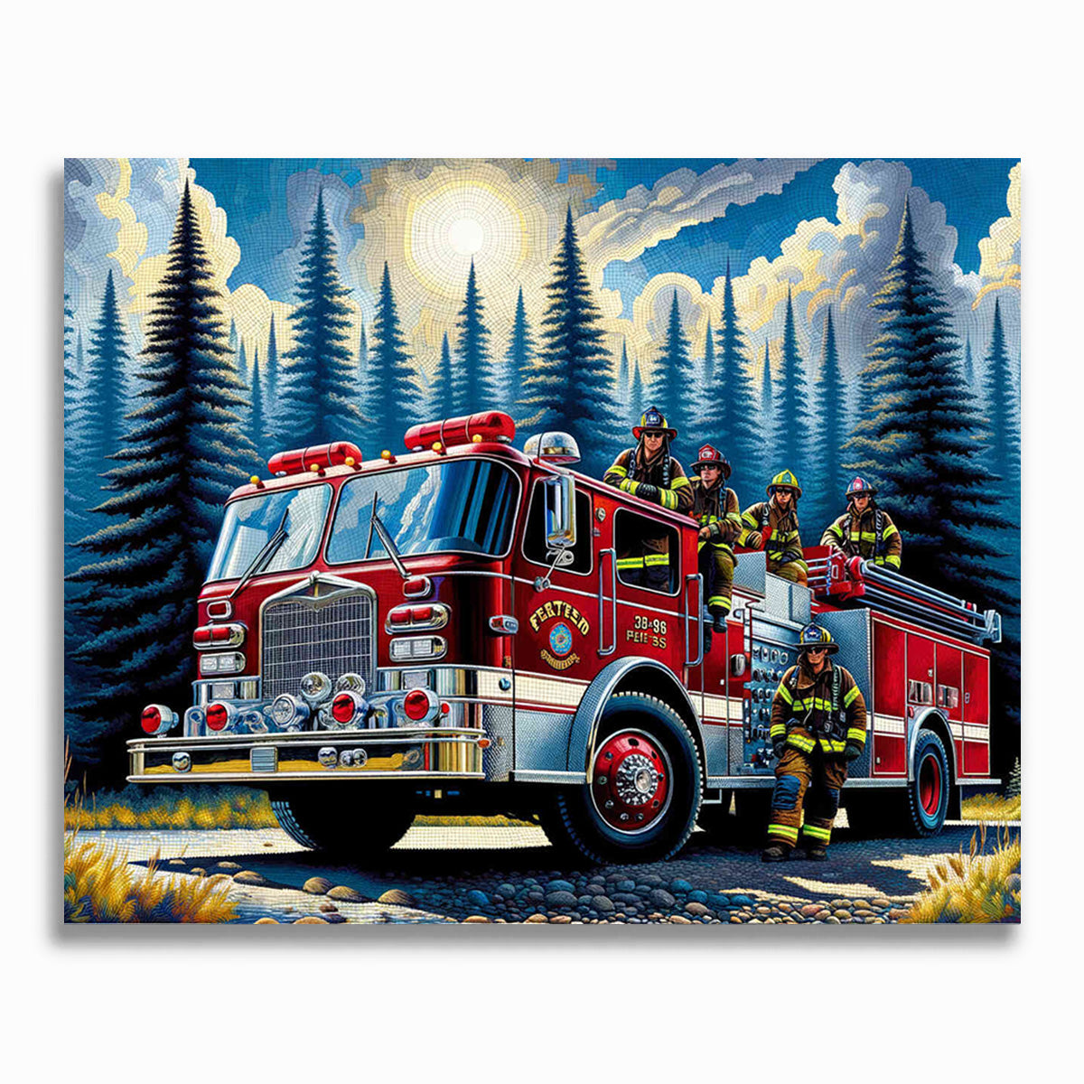 Malen nach Zahlen - Feuerwehr