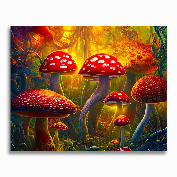 Malen nach Zahlen - Fliegenpilzfamilie