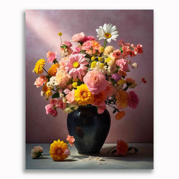Malen nach Zahlen - Florales Erwachen mit Blumen