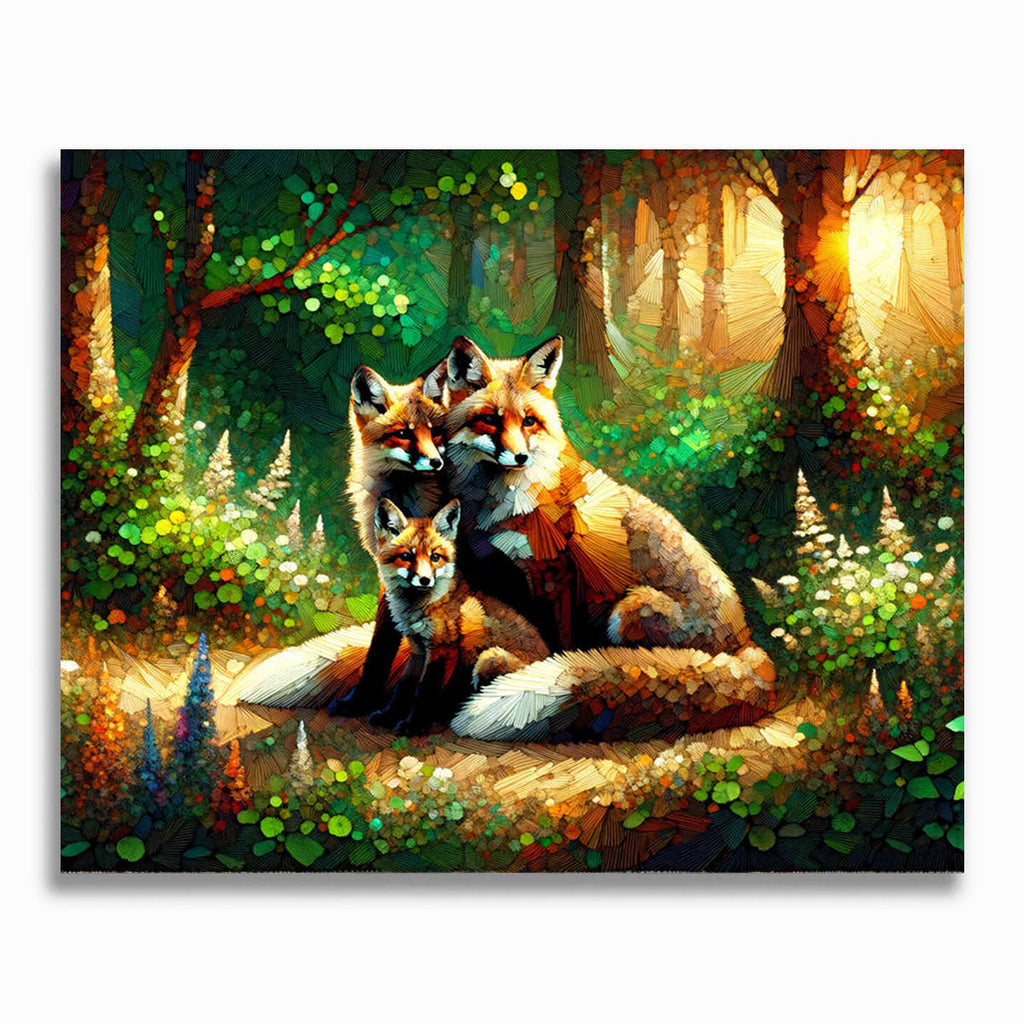 Malen nach Zahlen - Fuchs, Familie