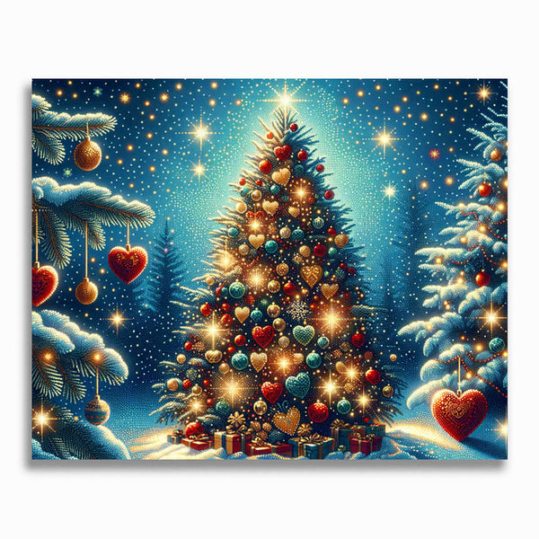 Malen nach Zahlen - Funkelnder Weihnachtsbaum