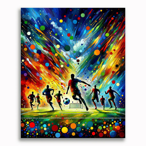 Malen nach Zahlen - Fussball, splash