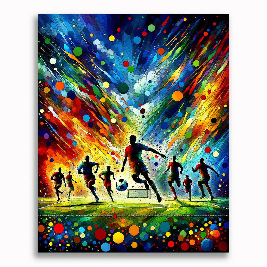 Malen nach Zahlen - Fussball, splash