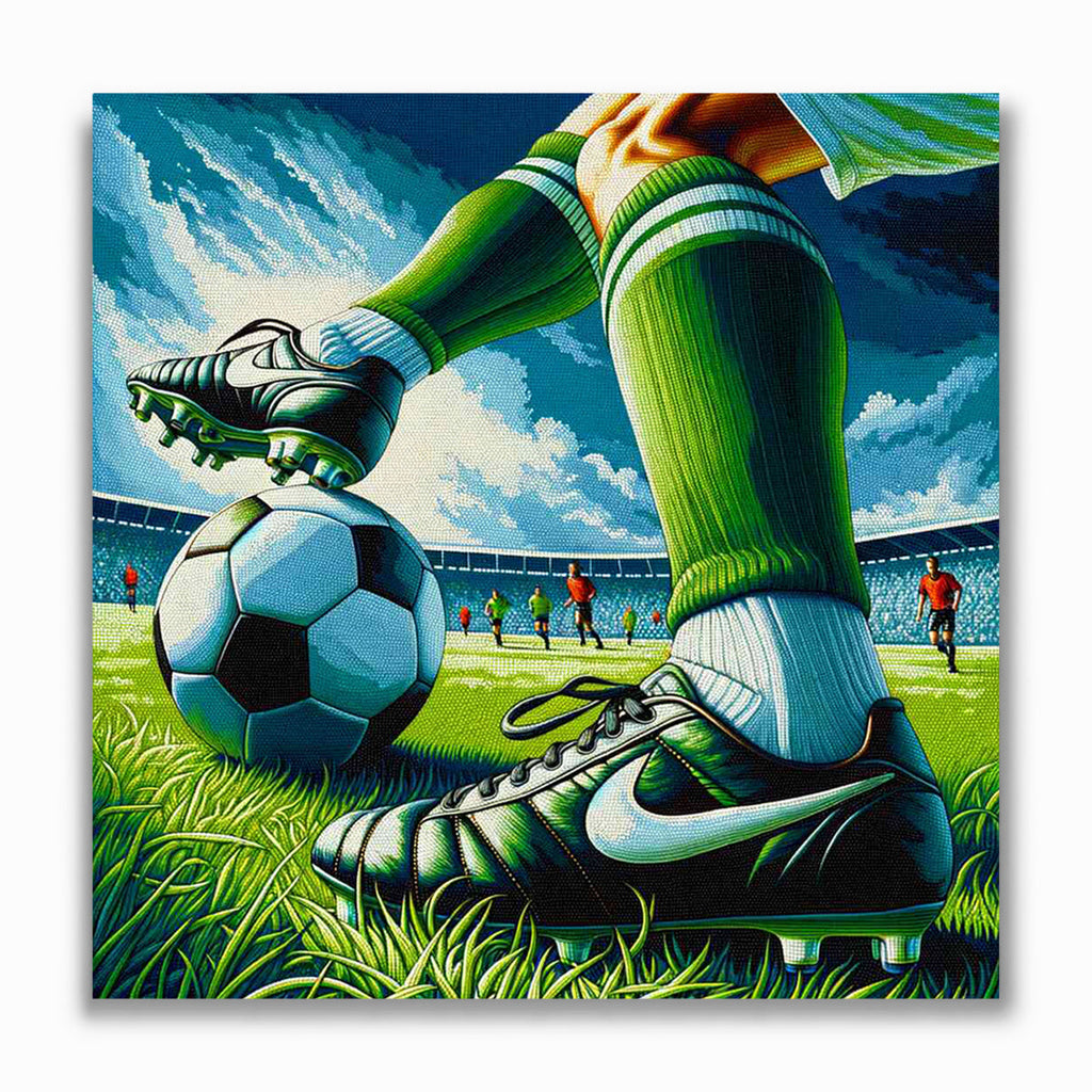 Malen nach Zahlen - Fußballspiel