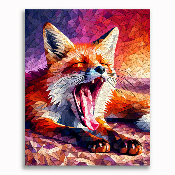 Malen nach Zahlen - Gähnender Fuchs